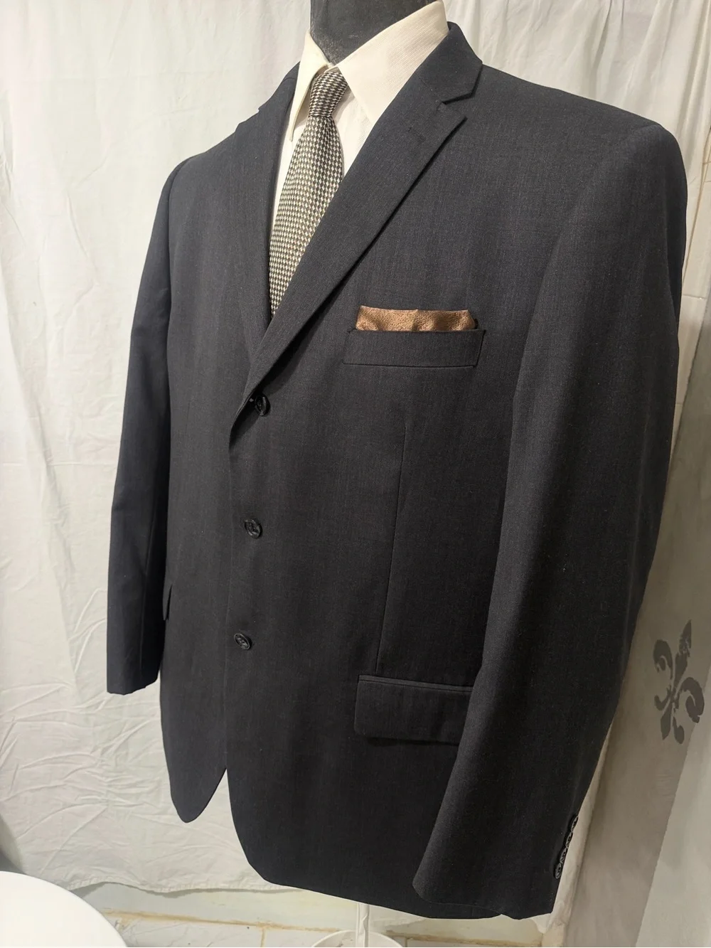 Dark Grey Wool Blazer - Classic Men's Suit Jacket